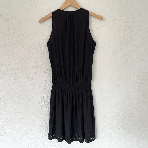 Ramy Brooke Polly Paris Sleeveless Black Studded Mini Dress - Picture 10 of 11